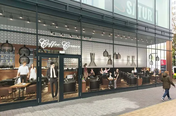 Belebung eines Schaufenster im Herold-Center Norderstedt mit Großformatdrucken