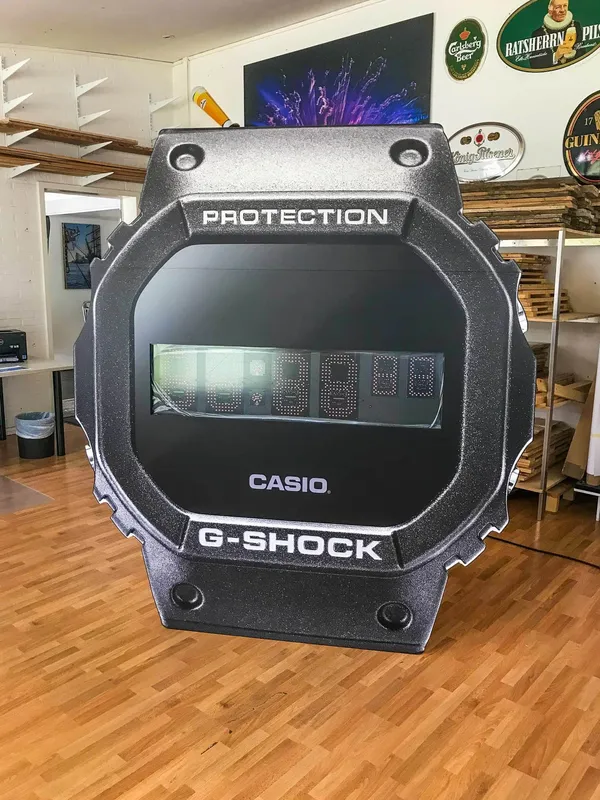 Freistehende LCD Uhr für CASIO G-Shock, als große Stoppuhr für Veranstaltungen