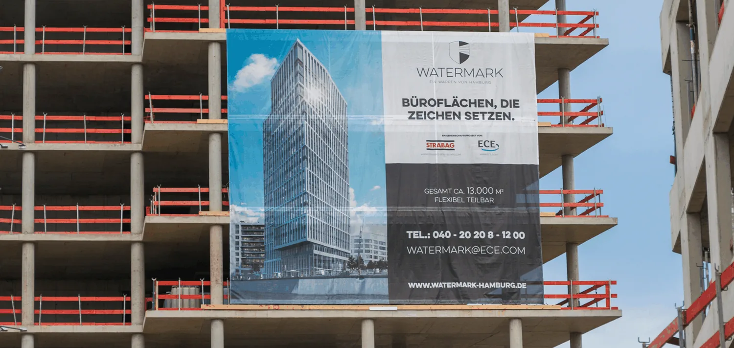 PVC-Planen & Netzvinylplanen für Bauvorhaben an Baugerüsten.