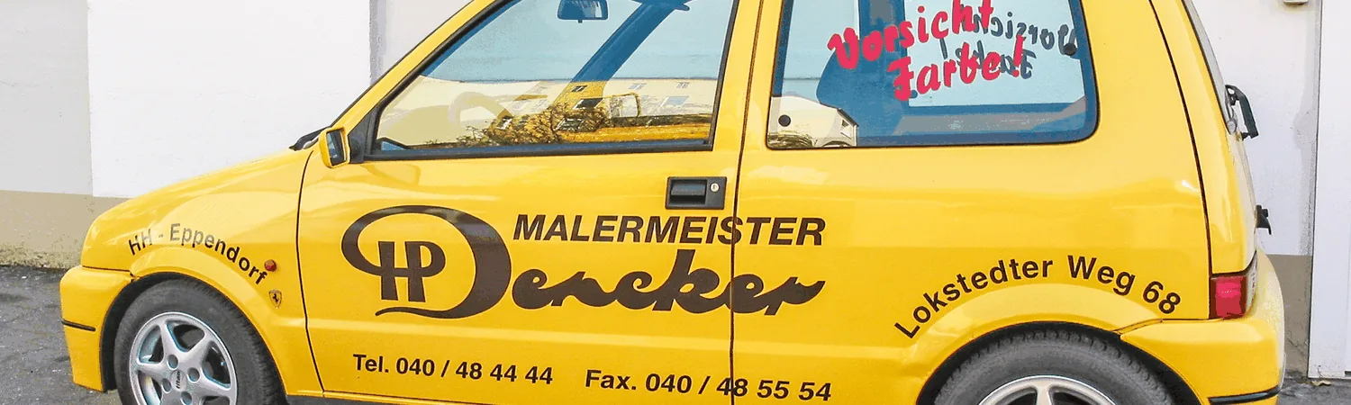 Fahrzeugbeschriftung mit geplotteten Folien.